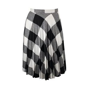 Vintage 1960’s Wool Pleated Gingham Full Skirt